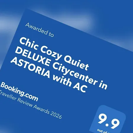 Chic Cozy Quiet Deluxe Citycenter In Astoria With Ac * Budapeszt